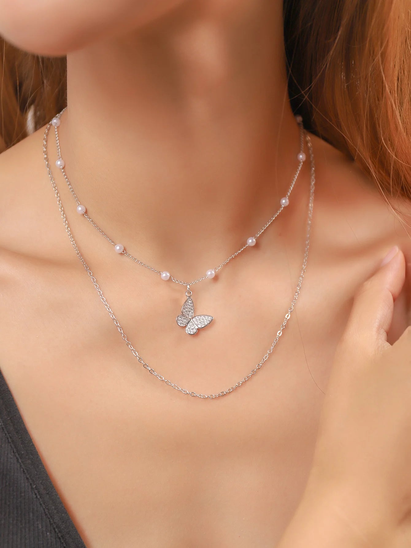 Shiny Butterfly Necklace