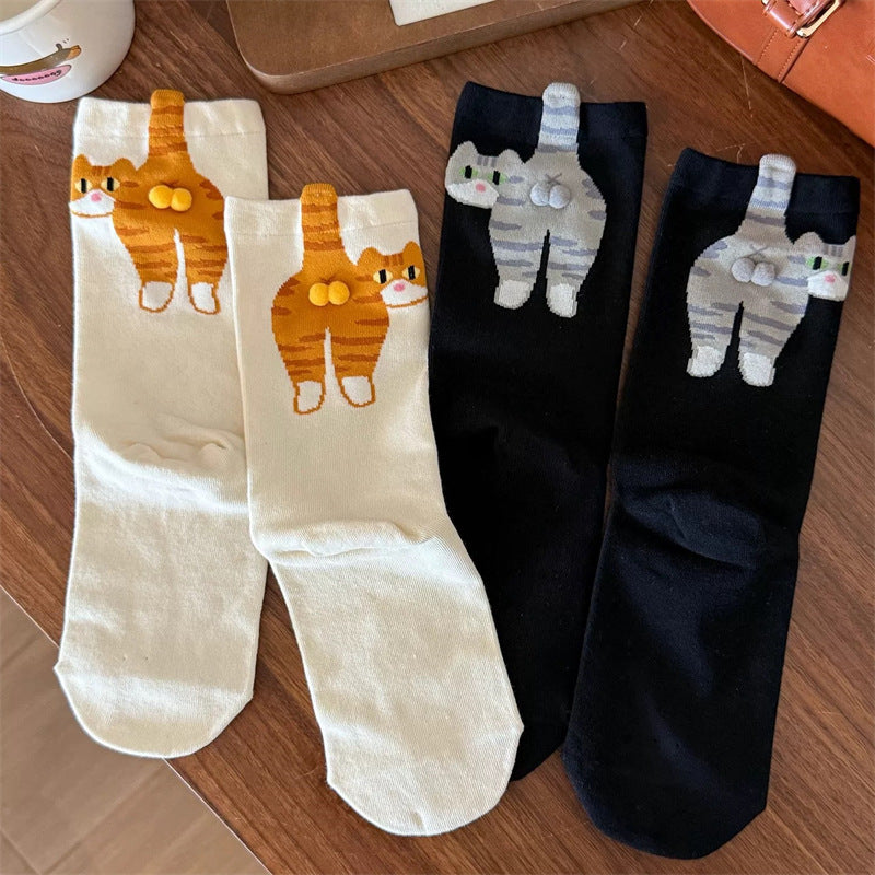 3D Cat Butt Socks