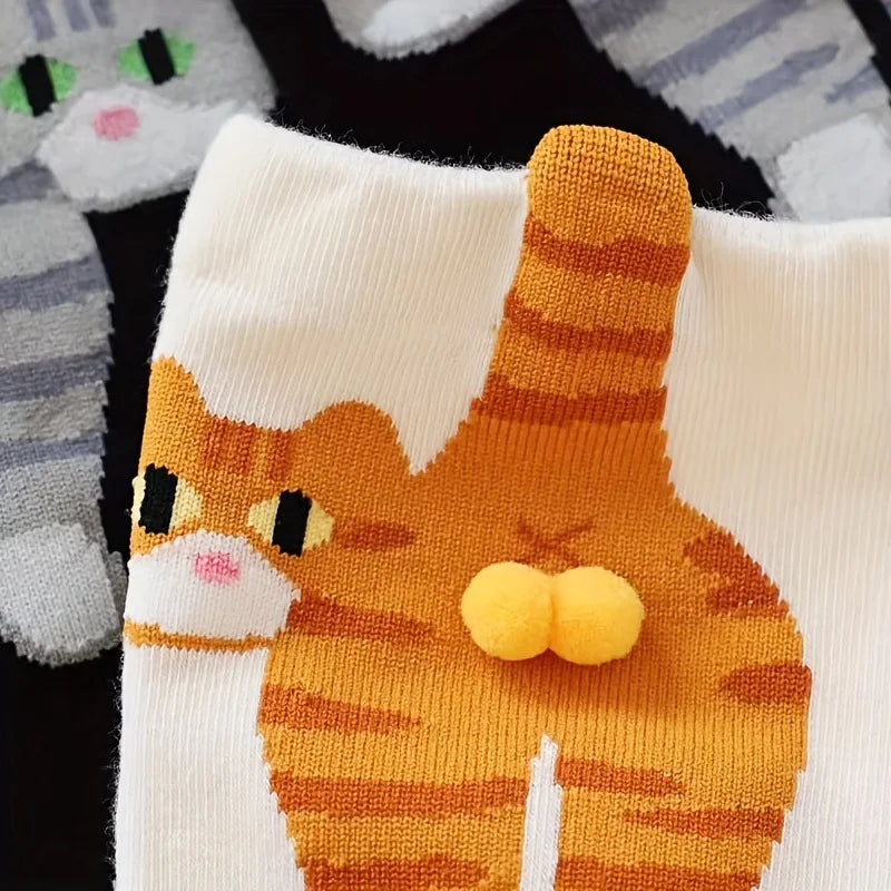 3D Cat Butt Socks