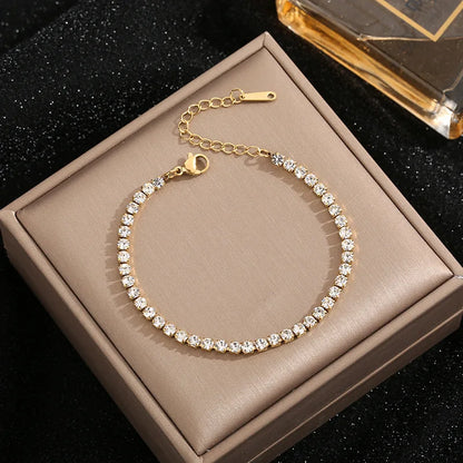 Shiny Clear Zircon Bracelet