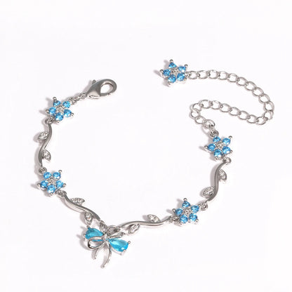 Leaf Flower Chain Bracelet