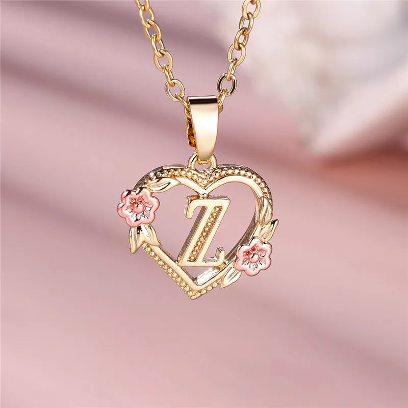 A-Z Flower Pendant