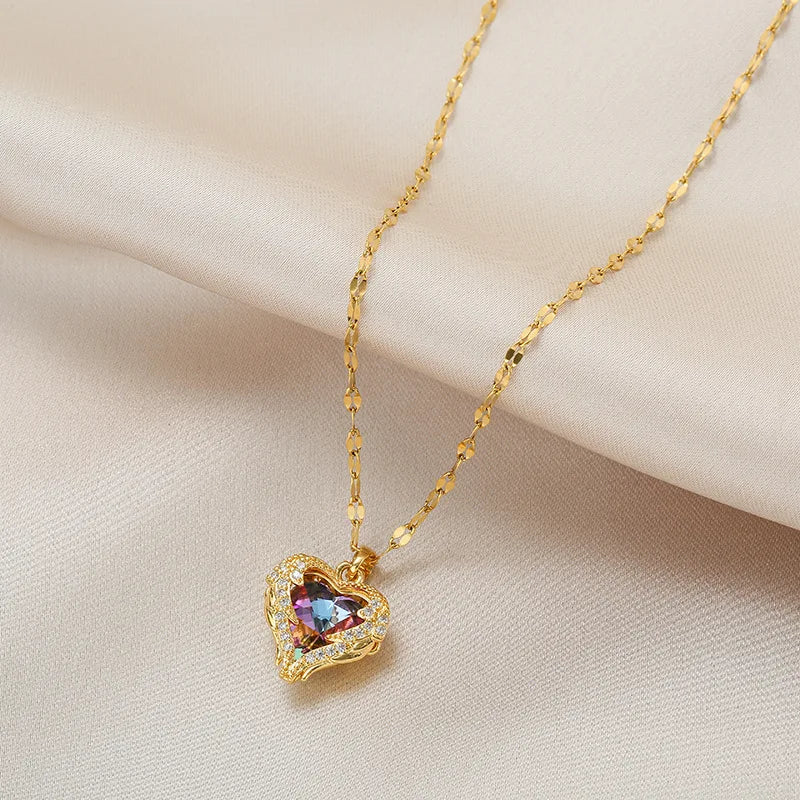 Crystal Ocean Heart Pendant