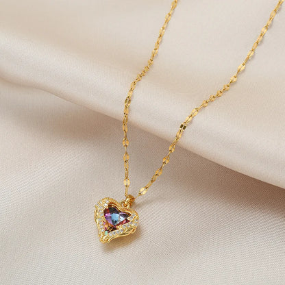 Crystal Ocean Heart Pendant