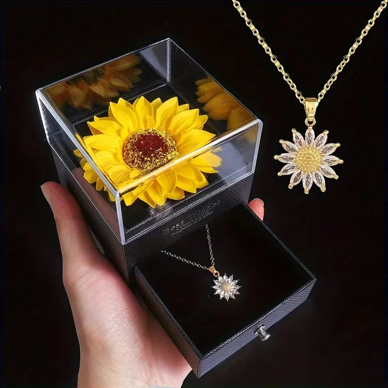 Sunflower Necklace Gift Set